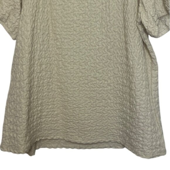 Maurices Textured Short Sleeve Top Womens XXL Beige New WOT - Picture 5 of 9